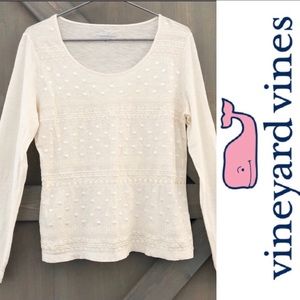 Vineyard Vines Long Sleeve Embroidered Top Size M